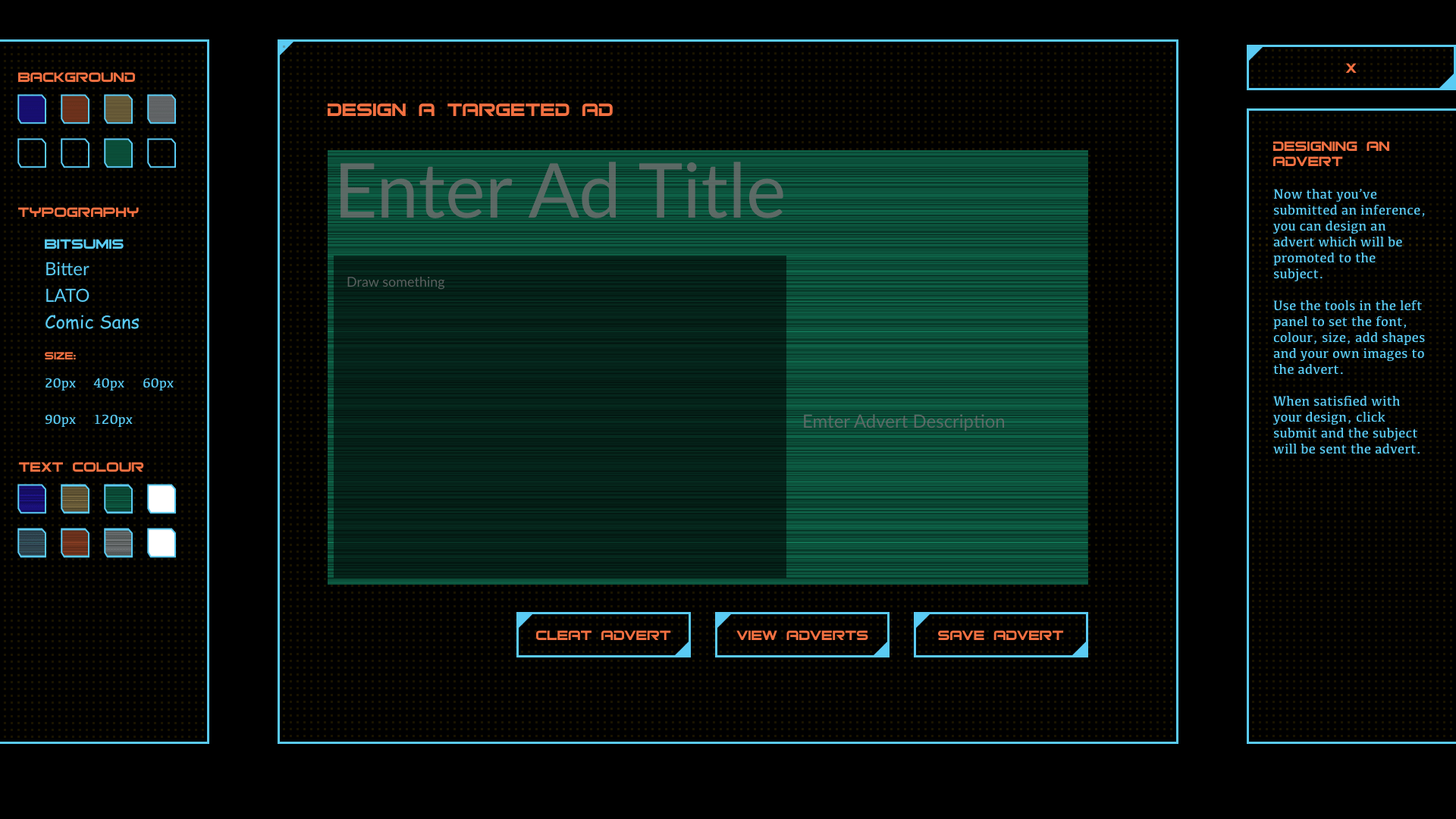 Create an advert with style