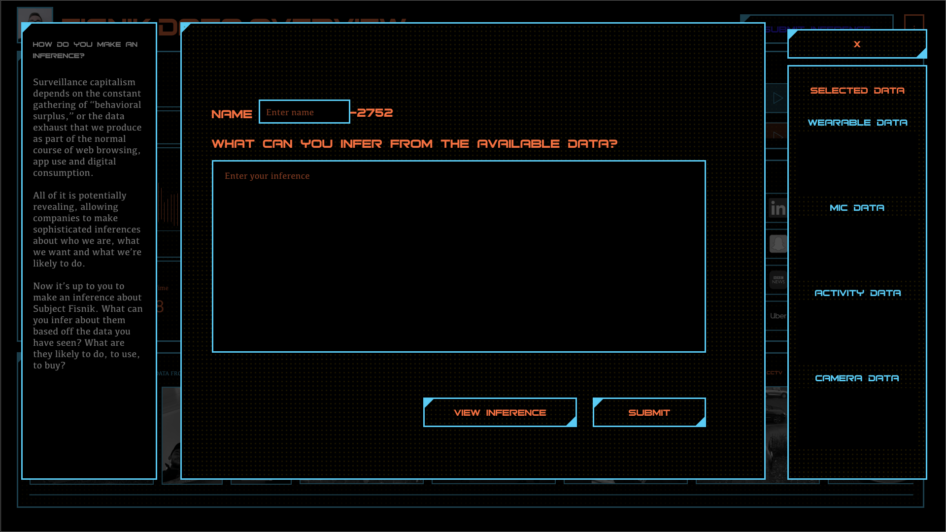 Submit an inference with style
