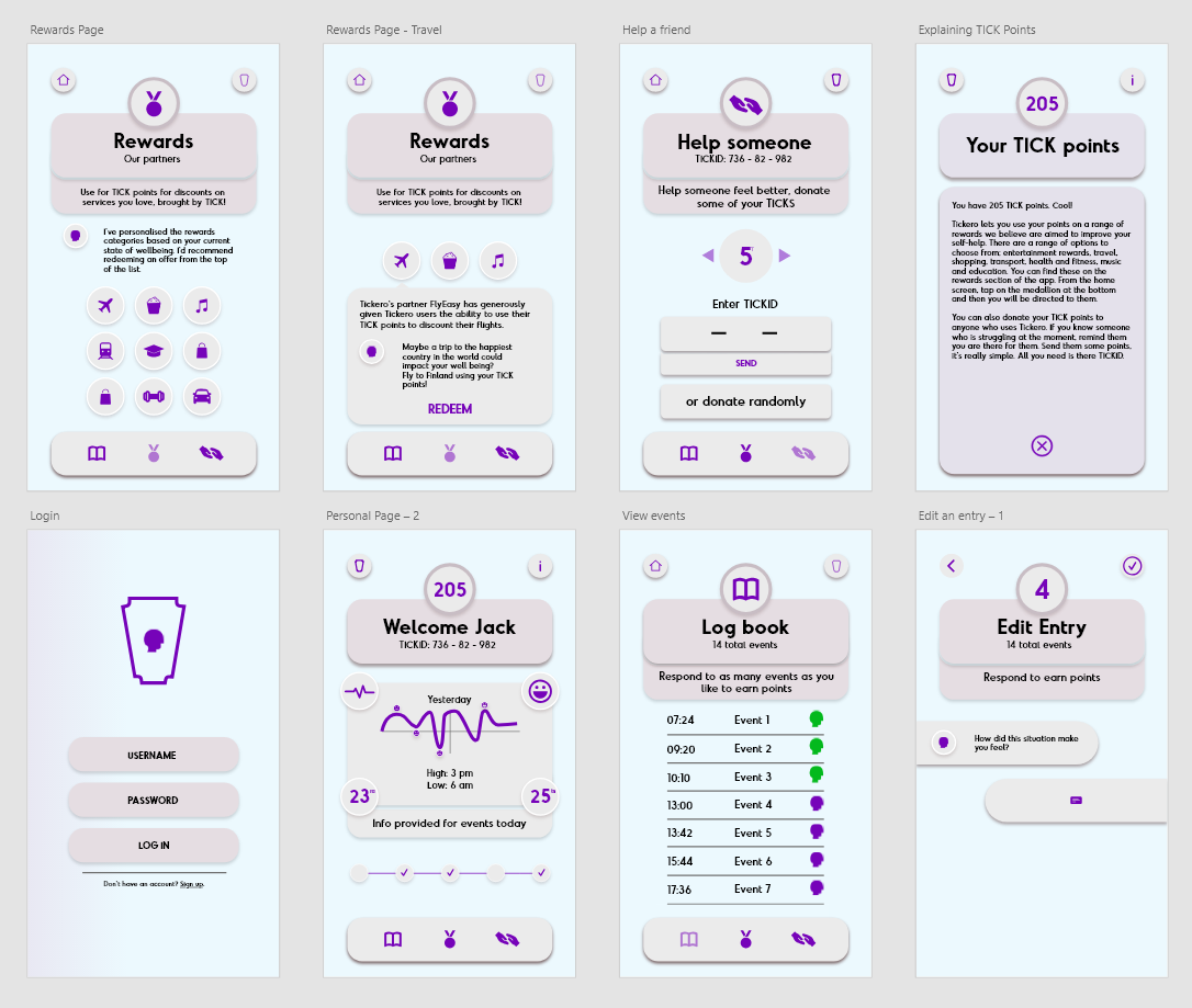 Tickero Hi-Fi Wireframes