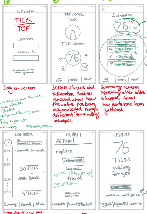 Tickero Wireframes